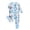 1-Light Blue1735, variant on Byoo Newborn Girls' Arctic Animal Print Homewear Romper Short Sleeve Zippered Soft Baby Bodysuit