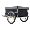 thumbnail image 7 of Foldable Bicycle Cargo Trailer with 20" Wheels, Removable Cover & Quick Release Folding Frame, Bike Wagon for Luggage Tools Groceries, Black & Gray, 7 of 7