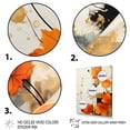 thumbnail image 3 of Designart "Orange and White Floral Glow I" Abstract Framed Wall Art - Modern Orange Abstract Collages Hallway Framed Wall Art Decor, 3 of 6
