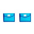 thumbnail image 4 of Monstrate Sobres de plástico grueso B5, carpetas de archivos de documentos con bolsillo para etiquetas, bolsa Tutorial con cierre a presión Azul 2piezas, 4 of 6