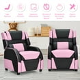 thumbnail image 6 of Gymax Gaming Recliner Sofa PU Leather Armchair for Kids Youth w/ Footrest Pink, 6 of 10