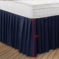 thumbnail image 6 of PiccoCasa Pleated Bed Skirts Polyester Solid Dust Ruffle 14 Inch Drop Navy Blue, Twin Size(75-Inch-by-39-Inch), 6 of 6