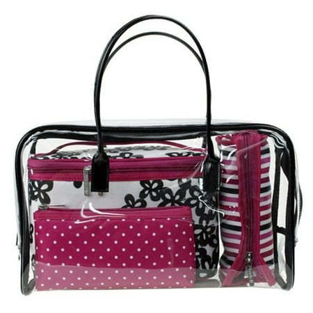 Modella Bl/wh Flowers Tote Set