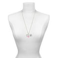 thumbnail image 3 of Delight Jewelry Silvertone Open Pebble Heart - Hot Pink Heart Nurse Strong Zoe Necklace, 3 of 4