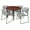 Cherry / Black Legs / Grey Chairs, variant on Romig Arco 30 in. Square Breakroom Table- Maple Top, Chrome Base & 4 Zeng Stack Chairs- Blue