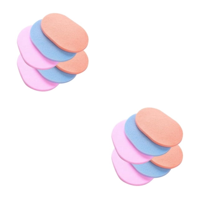 Seitruly Esponja desmaquilladora fácil de 6 paquetes/lote, esponja de limpieza y no irritante, eliminación de maquillaje delgada delgado 2Conjunto