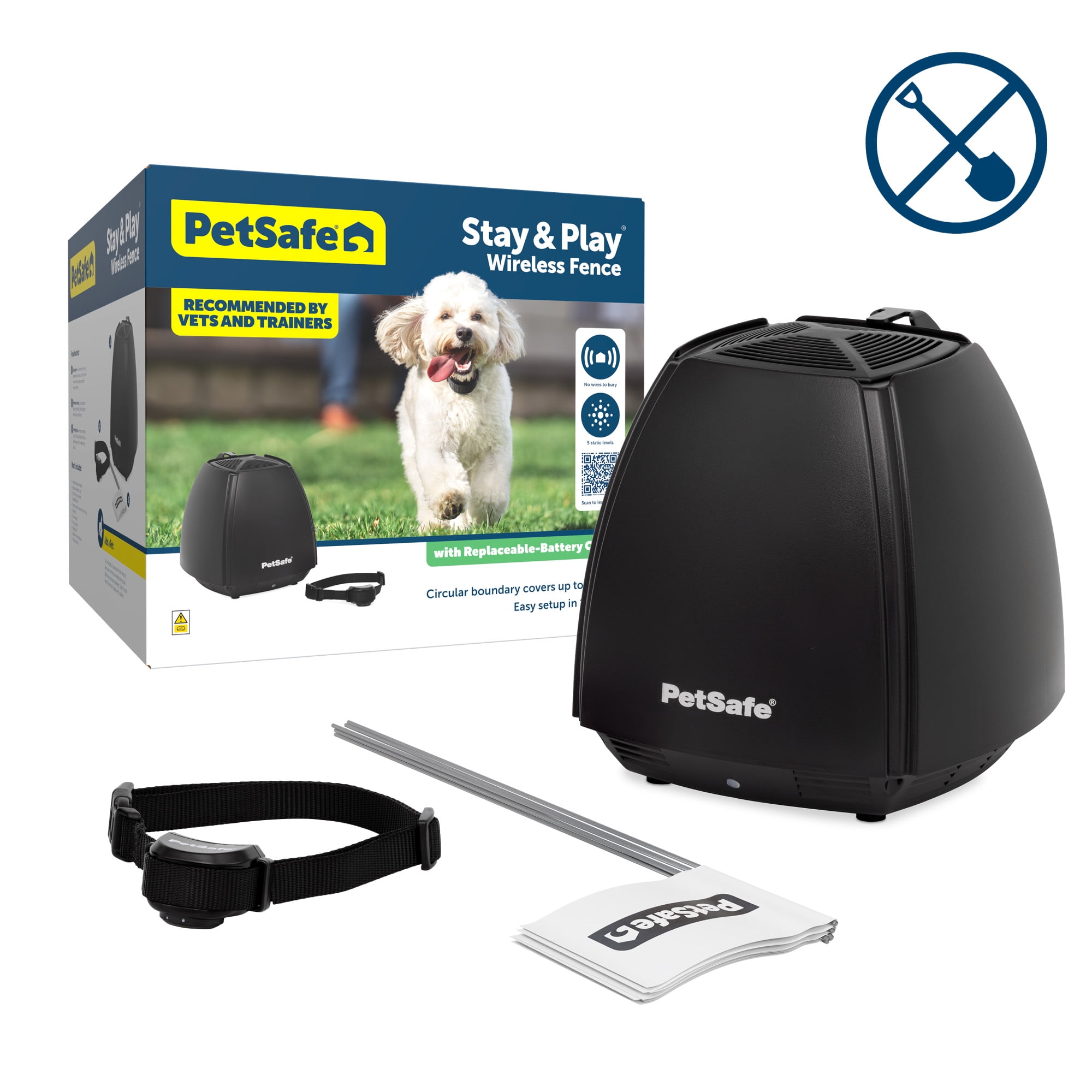 Premier Pet Wireless Dog Fence 0.5 Acre Waterproof Collar Tone Static Correction Portable Walmart