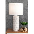thumbnail image 2 of 25-inch Tangela Ridged Ceramic Linen Shade Table Lamp, 2 of 2