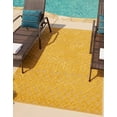 thumbnail image 2 of Unique Loom Outdoor Trellis Textured Collection Area Rug - Osage (6' x 9' Rectangle Yellow), 2 of 8