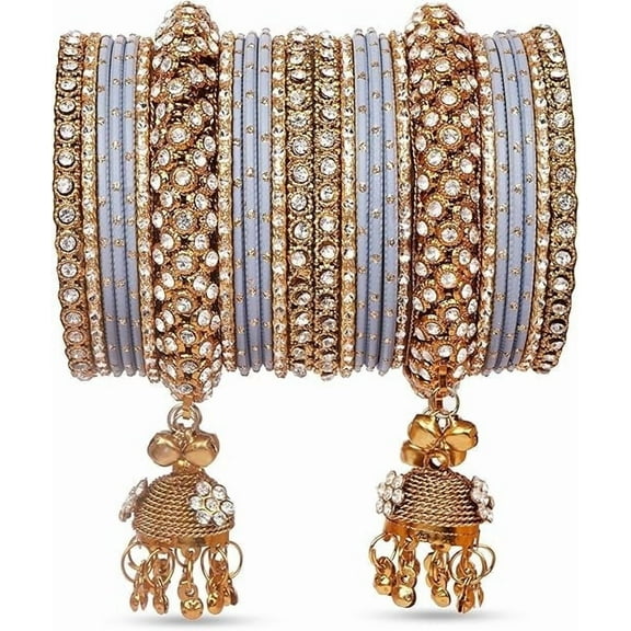 Indian Ethnic Handmade Bangles Set for Women – Traditional Partywear Jewelry, Elegant Festival & Bridal Accessory for Weddings, Diwali, Navratri & Daily Wear – Vibrant Colors & Lightweight Design
