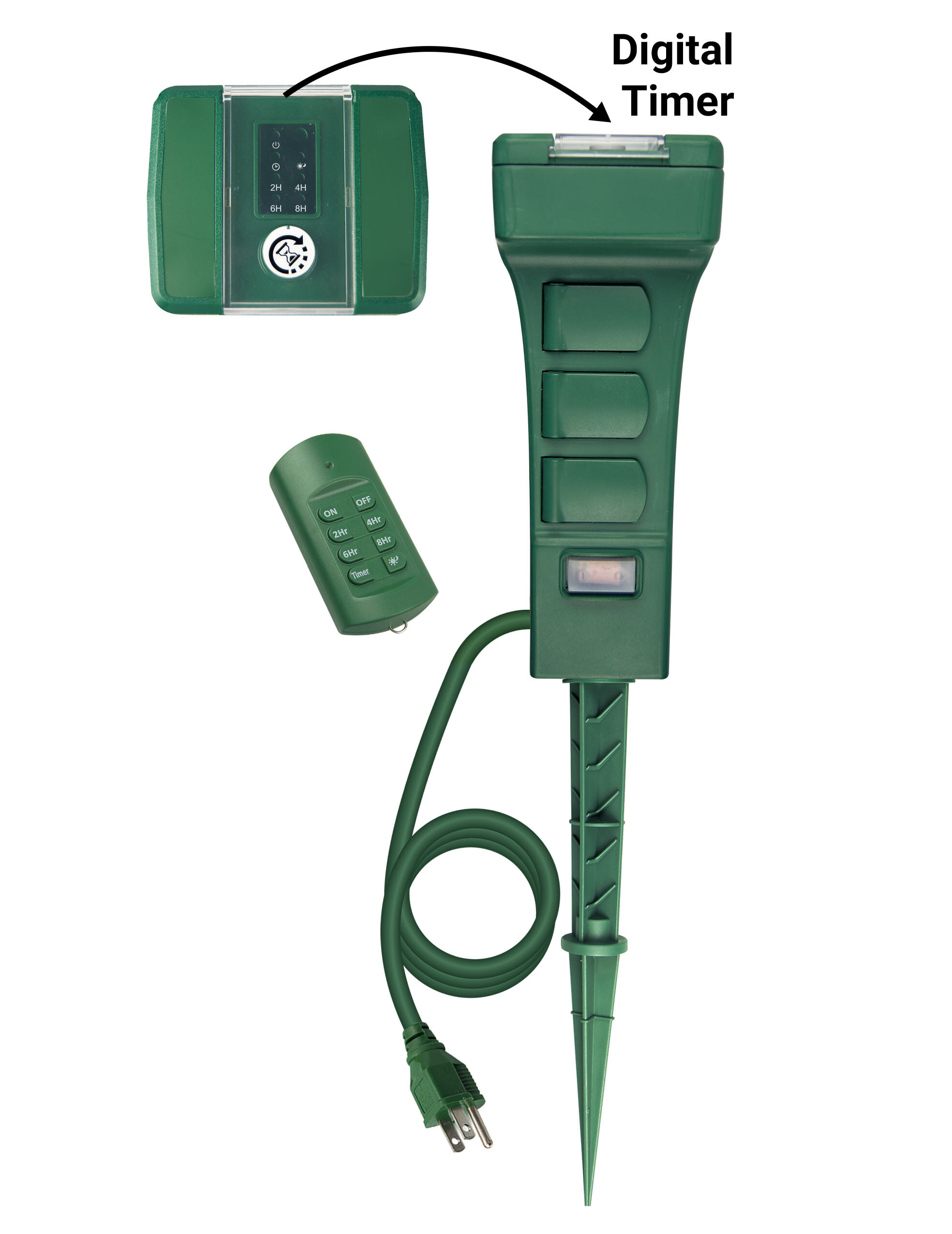 Hyper Tough 6-Outlet Outdoor Stake Timer with Remote Control photo 1