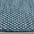 thumbnail image 3 of Safavieh Courtyard Finnian Solid Indoor/Outdoor Area Rug, Navy/Gray, 5'3" x 5'3" Round, 3 of 12