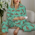 thumbnail image 6 of Kdxio Cartoon Lobsters 4 Women's Pajama Sets Long Sleeve Button Down Sleepwear Nightwear Soft Pjs Lounge Sets-Small, 6 of 7
