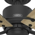 thumbnail image 3 of Restored Hunter Fan 52 inch Casual Matte Black Indoor/Outdoor Ceiling Fan with 6 Blades and Pull Chain for Bedroom, Living Room, Dining Room, Kitchen, Office (Refurbished), 3 of 7
