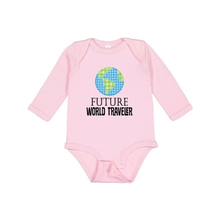 

Inktastic Future World Traveler Cute Vacation Gift Baby Boy or Baby Girl Long Sleeve Bodysuit
