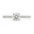 thumbnail image 2 of AFFY 0.50CT Round Lab Created Moissanite Diamond Solitaire Engagement Ring for Women in 10K Solid White Gold (G-H Color, VVS1 Clarity, 0.50 Cttw)-8, 2 of 7