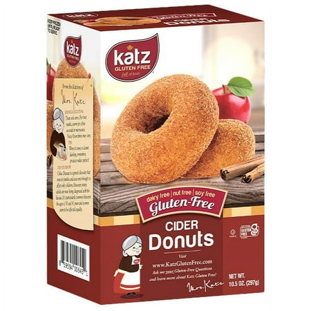 Katz Gluten Free Cider Donuts |Gluten Free Dairy Free Nut Free Soy Free Kosher | (1 Pack 10.5 Ounce Each)