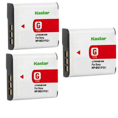 Kastar 3-Pack Battery Replacement for Sony Cyber-shot DSC-H10  Cyber-shot DSC-H20  Cyber-shot DSC-H50  Cyber-shot DSC-H55  Cyber-shot DSC-H70  Cyber-shot DSC-H90  Cyber-shot DSC-HX5 Camera