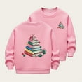 thumbnail image 1 of Cowsor Girls Sweatshirts Kids Cute Graphic Crewneck Pullover Tops Xmas Long Sleeve Holiday Shirts, 1 of 5
