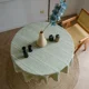 thumbnail image 4 of Mantel redondo a cuadros de Jacquard tridimensional de lino y algodón, cubierta de mesa a prueba de polvo con borlas, decoración de boda y fiesta de cena, 4 of 5
