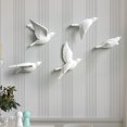 thumbnail image 4 of Billuyoard Estatuilla resina pájaros simulación tridimensional pared decoración colgante artesanías dormitorio hogar sala de estar Decoración del hogar Blanco CP—003B—W Billuyoard HA077049-02, 4 of 6