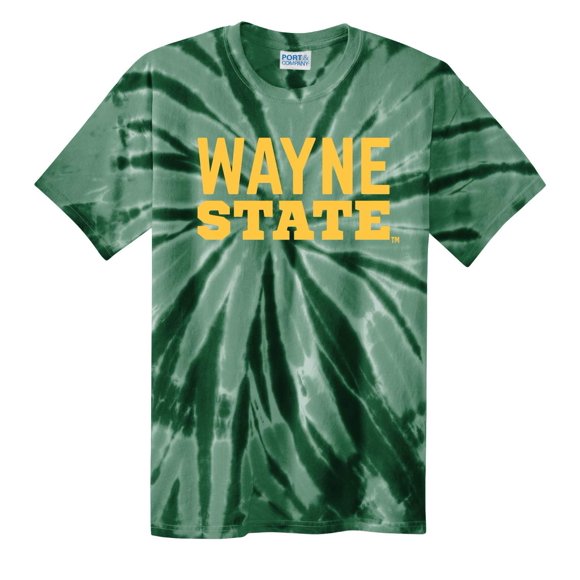 J2 Sport WSU Wayne State University NCAA Tie Dye T-Shirt – Apparel Shirt Forest Green