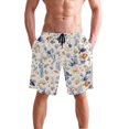 thumbnail image 4 of Dailycode Men's Quick Dry Swim Trunks Beach Shorts Casual Summer Board Shorts with Pockets, Colorful Shells Seaweed, 4 of 8