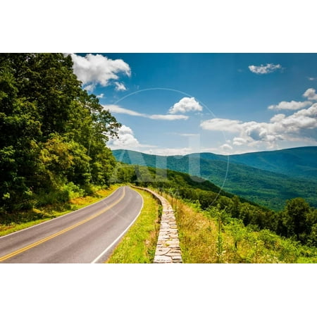 Skyline Drive And View Of The Blue Ridge Mountains In Shenandoah