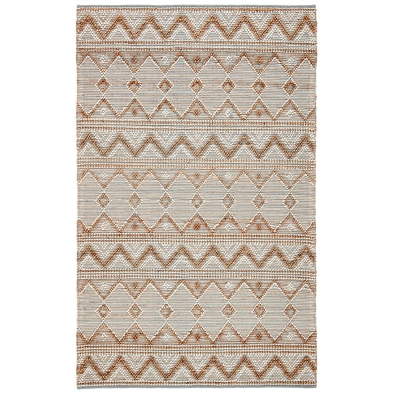 SAFAVIEH Natura Serenity Geometric Area Rug, Natural/Ivory, 4' x 6'