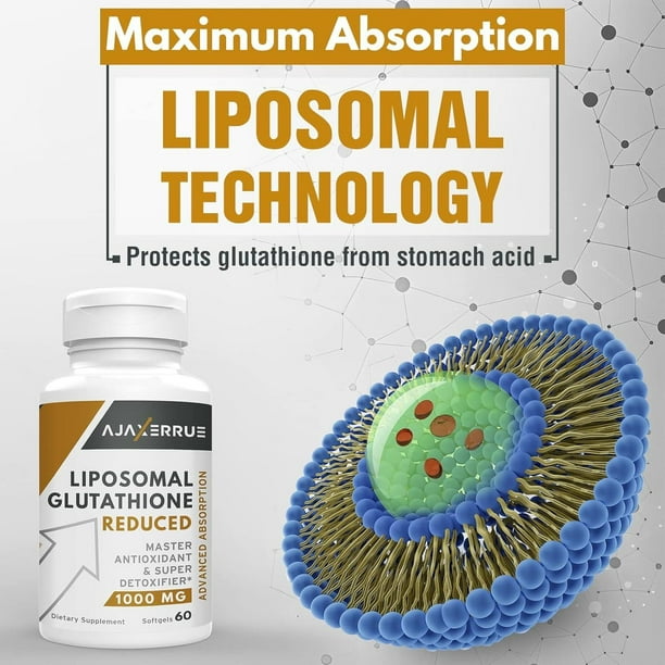 Glutation Liposomal Reducido 1400mg 60 Cpsulas Sin Sabor | Walmart en lnea
