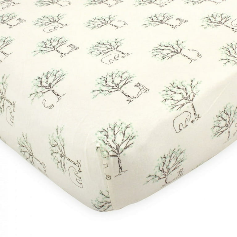 Touched by Nature Baby Organic Cotton Crib Sheet Birch Trees One Size