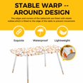 thumbnail image 4 of Orange Leaves Fall Table Cloths for 8 Foot Rectangle Tables, Branches Birds Pine Cones Patio Waterproof Elastic Fitted Tablecloths, Washable Rectangular Table Cover for Camping, 4 of 8