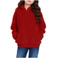 thumbnail image 3 of Grblisyd Sherpa Fleece Hoodie for Girls Cat Ears Fuzzy Warm Pullover Sweatshirt Kids Fashion Casual Loose Sweater with Pockets, 3 of 4