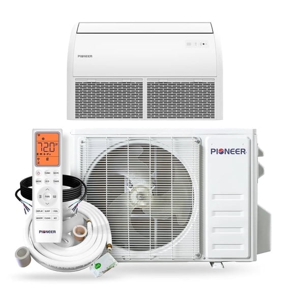 Pioneer Quantum Ultra 24,000 BTU 20 SEER2 230V Floor/Ceiling/Low-Wall Ductless Mini-Split Air Conditioner Inverter Heat Pump Full Set