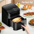 thumbnail image 6 of Compact Digital Air Fryer, 3 Qt, Black, Stain Resistant, Dishwasher-Safe Basket, 900 Watts, Rapid Air Circulation, 6 of 7