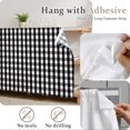 thumbnail image 6 of Buffalo Plaid Cabinet Curtains 35"W x 35"L, Farmhouse Black White Checkered Vintage Rustic Sink Skirt for Bathroom Vanity Kitchen Self Adhesive, Dust-Proof Privacy Curtain for Shelves Closet Laundry, 6 of 9