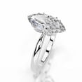 thumbnail image 3 of Dash Jewel 2.1 Ct Marquise Cut Diamond Solitaire Ring - Lab-Created Simulated Diamond- 14K White Gold Plated - Elegant Engagement Ring for Women - Perfect for Weddings- Proposals- and Special Gifts, 3 of 3