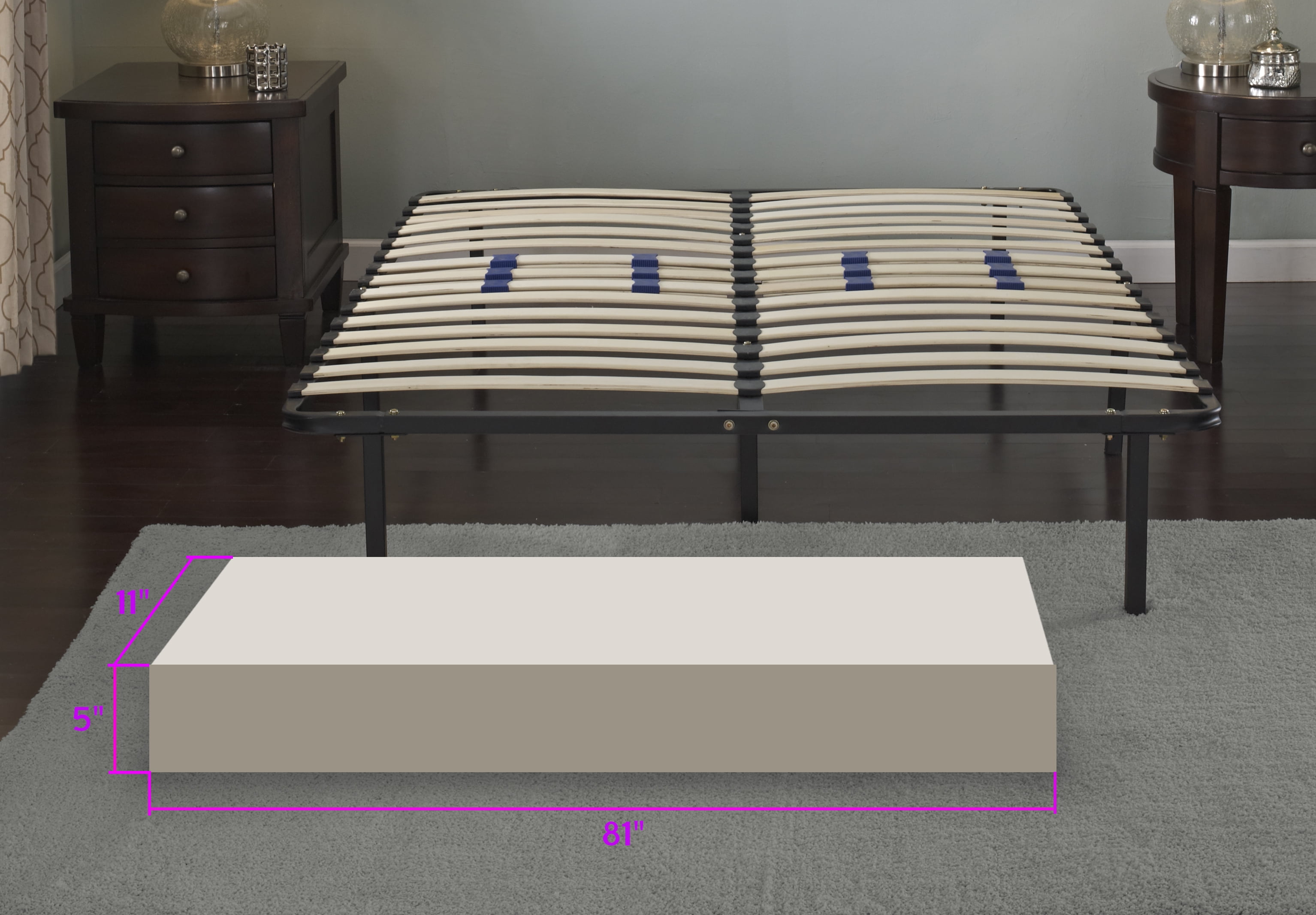 Premier Flex 14 Platform Metal Bed Frame With Adjustable Lumbar Support Queen Walmart Com Walmart Com Premier Flex Platform Bed Frame