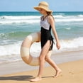 thumbnail image 5 of JTieacloth Girls Swimsuit Ruched Bathing With Mesh Cover Up Skirt Adjustable Straps Swimwear 7 16Y,Sizes 9-10 Years, 5 of 5