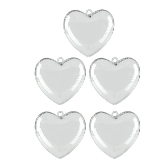 HONITANO 5Pack Fillable Heart Ornament for Couples Holiday Parties