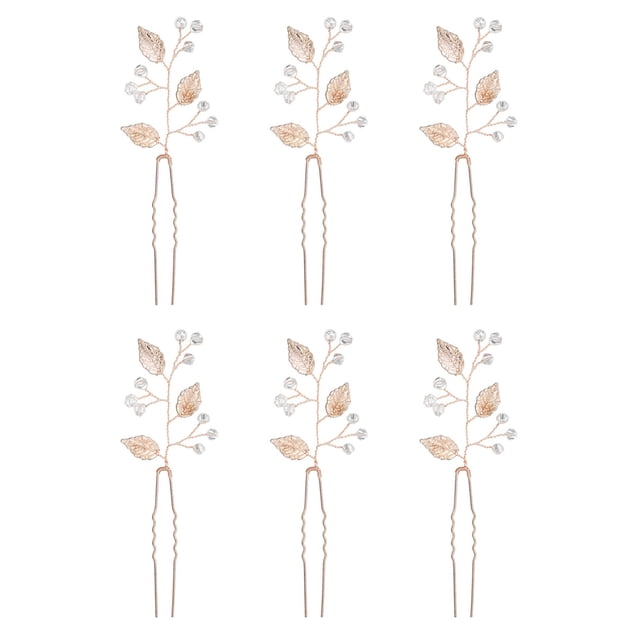 Épingle à Cheveux Alliage Doré 6 Pcs Style Vintage 5.89x1.97x0.20 Pouces