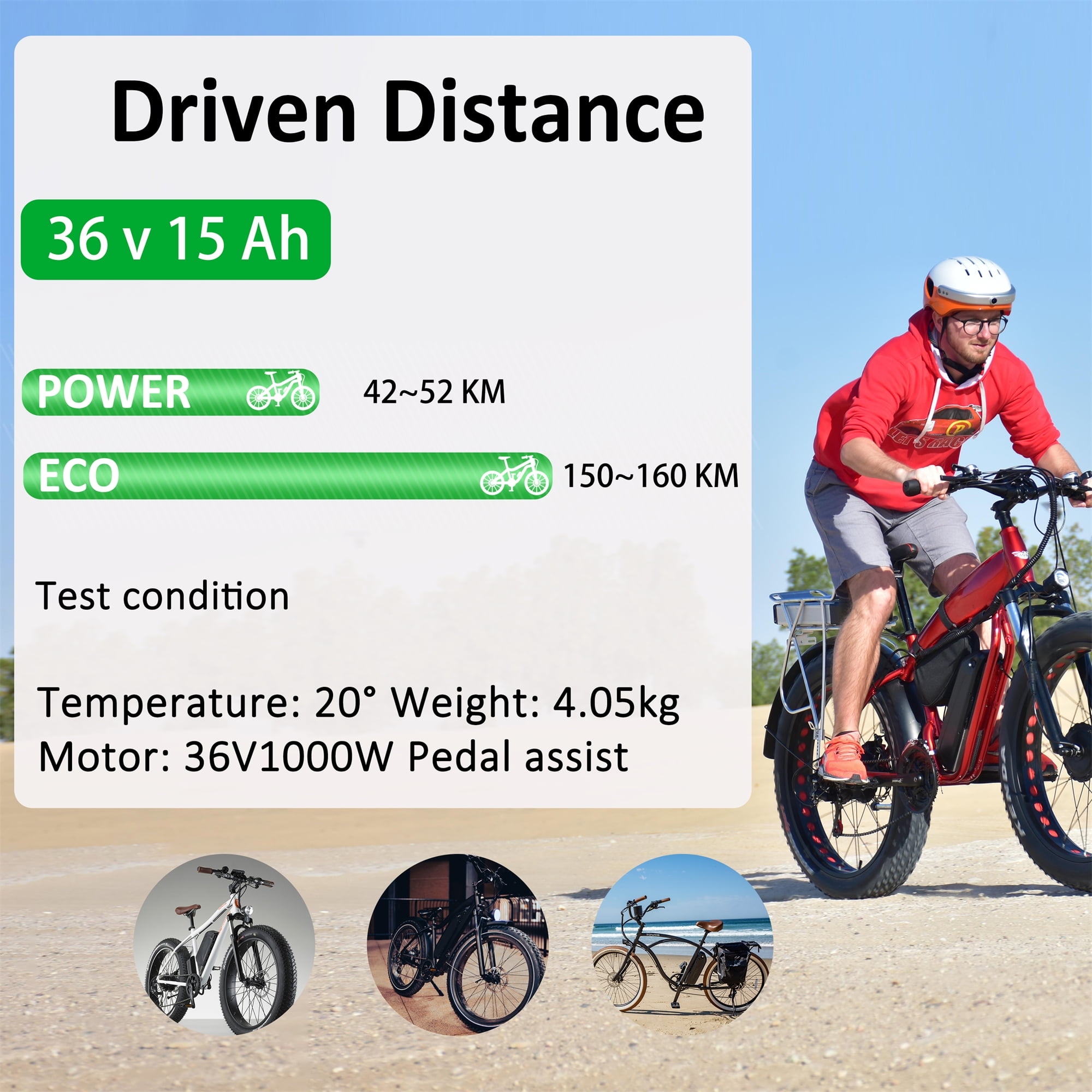 5Prong 36V 15AH Ebike Battery Scooter Lithium Battery 36V Battery 1000W for Adult Electric Bike