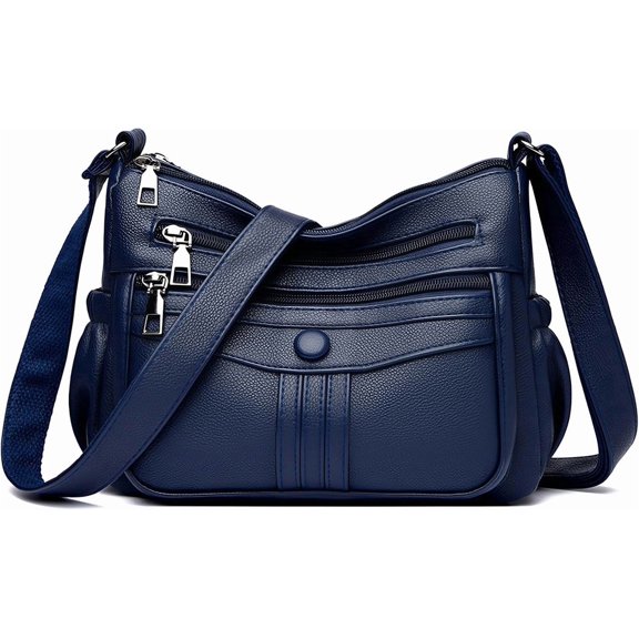 Sunyuer Crossbody Bags For Women Pocketbooks Soft PU Leather Purses and Handbags Multi Pocket Shoulder Bag