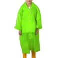 thumbnail image 2 of FENGGHAO Reusable Waterproof Rain Poncho Jacket for Youth Long Style Adjustable Hood Lightweight Plastic Outdoor Activities Protective Wear, 2 of 4