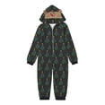 thumbnail image 6 of Family Matching Christmas Onesie Pajama, Hooded Full Zip Long Sleeve Jumpsuit, Allover Colorful Christmas Tree Print, Pajama for Women Men, 6 of 7