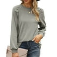 thumbnail image 2 of Gerichy Long Sleeve Shirts for Women Fall Sweatshirts for Women Crewneck Puff Sleeve Tops Fashion Shirts Long Sleeve Shirts for Women, 2 of 4