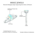 thumbnail image 6 of Rosec Jewels Ethiopian Opal Solitaire Ring for Women with Diamond (6X8 MM, AAA Grade), 10K White Gold, US 6.50, 6 of 8