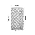 thumbnail image 3 of Efavormart 2 Pack | 9” Metallic Silver Crystal Beaded Pillar Votive Candle Holder Set, Multipurpose Crystal Flower Stem Vase, 3 of 5