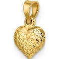 thumbnail image 5 of 14K Yellow Gold Polished Diamond-Cut Small Puffed Heart Pendant (11 X 8.04) Made In Turkey -Jewelry By Sweet Pea, 5 of 8