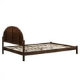 thumbnail image 3 of Walker Edison Modern Boho Solid Wood Queen Bed, Dark Brown, 3 of 16